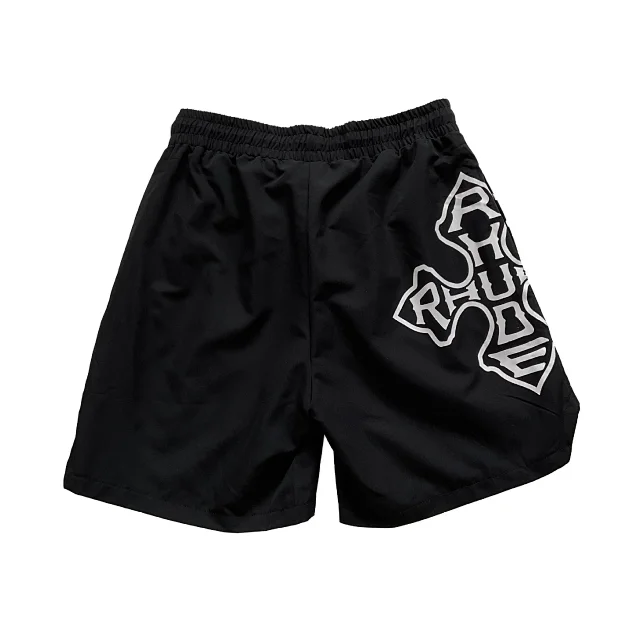 Rhude Shorts Nylon with New Era Graphic Print and Contrast Drawstring product detail image 5
