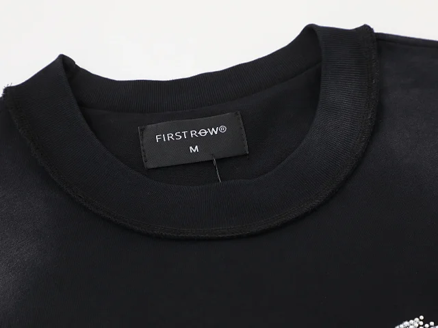First Row T-Shirts Rhinestone Graphic Washed Cotton product detail image 4