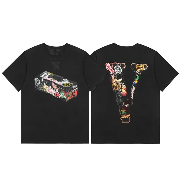 Versace VLogo Crystal-Embellished Black T-Shirt - 32