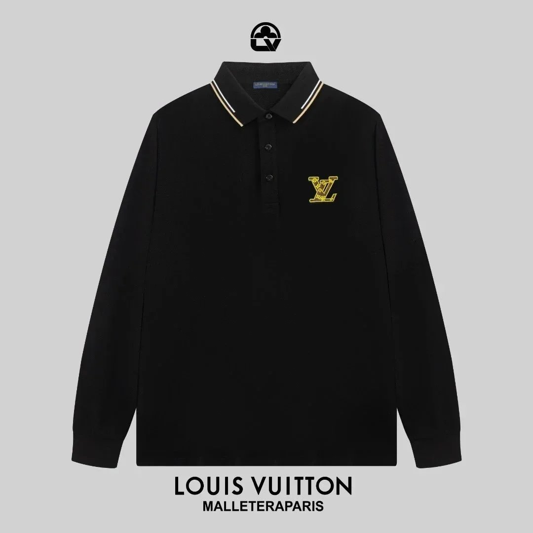 Louis Vuitton Malletier Paris White Long-Sleeve Polo Shirt - 6