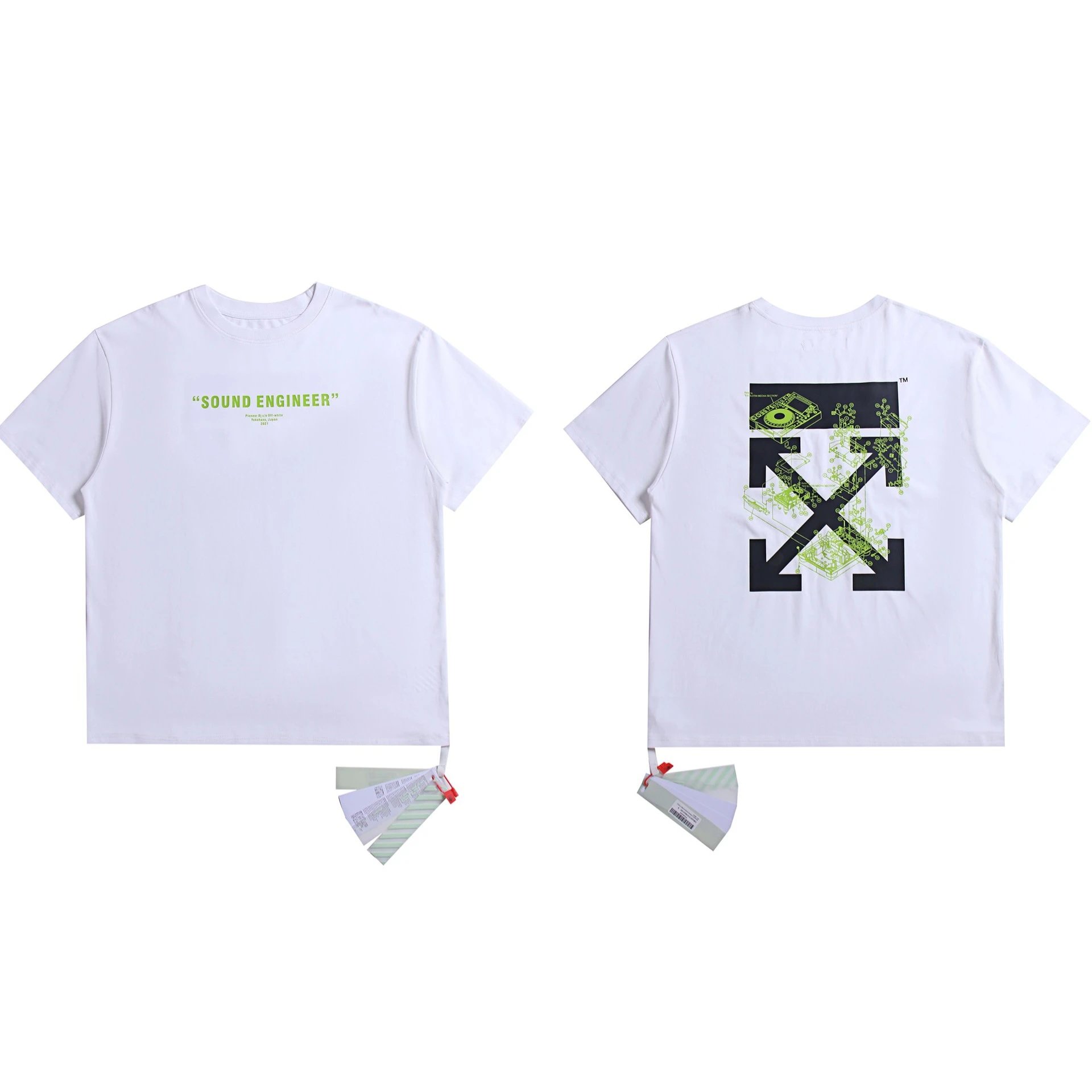 Off-White T-Shirts Graphic Print — 2095 white