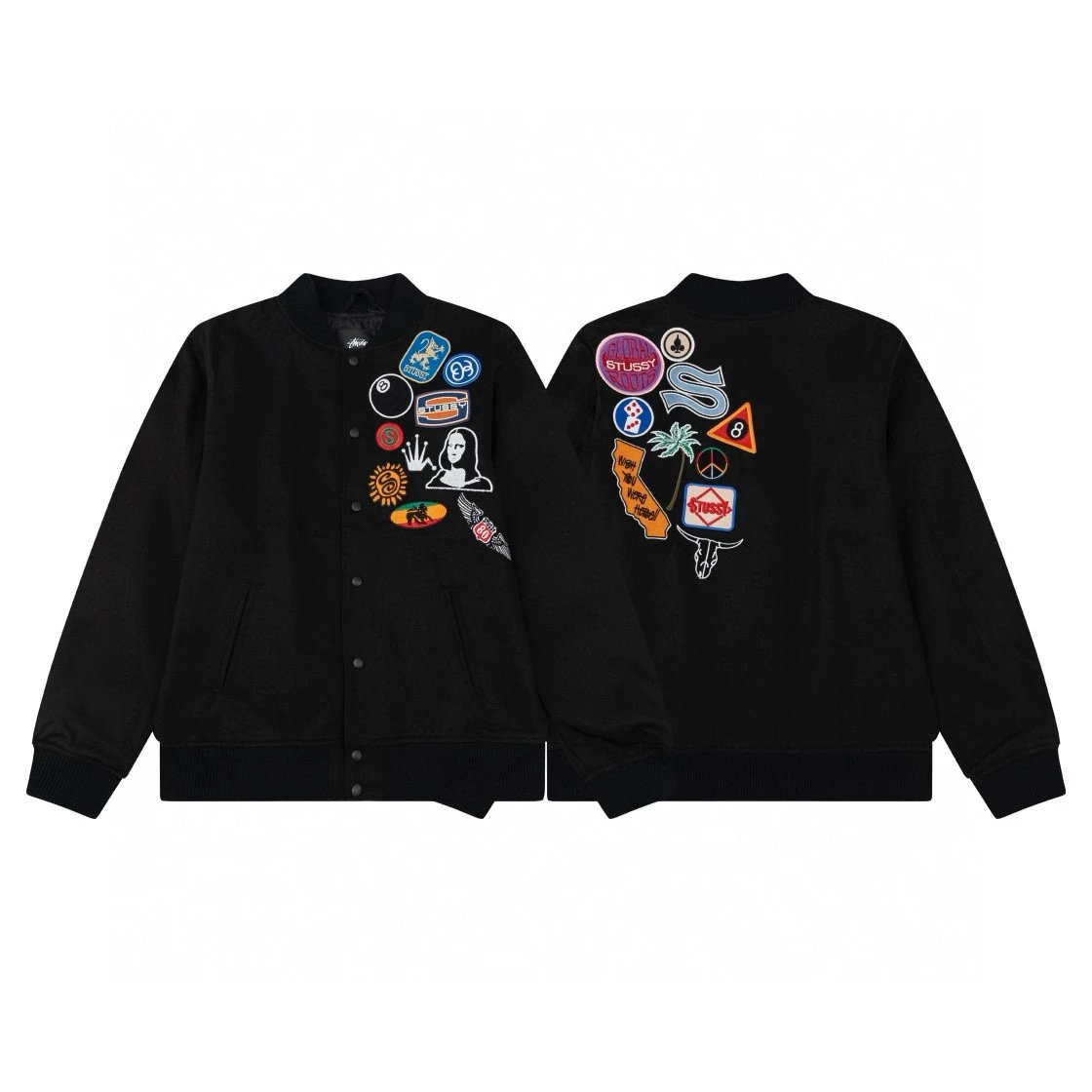 Stüssy Jackets Patchwork varsity bomber jacket image 2
