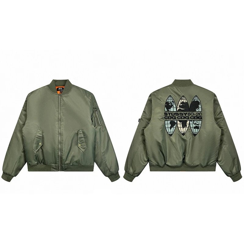Stüssy Jackets Patchwork varsity bomber jacket — 811