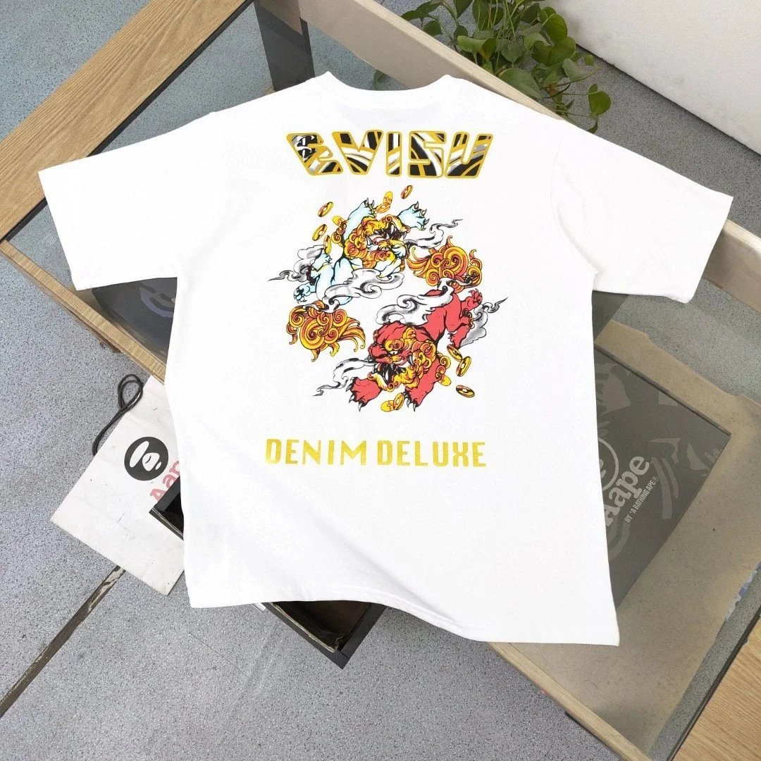 Evisu T-Shirts Short-Sleeve Seagull Logo Print T-Shirt — 23