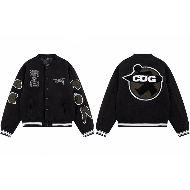 Stüssy Jackets Patchwork varsity bomber jacket — thin 815