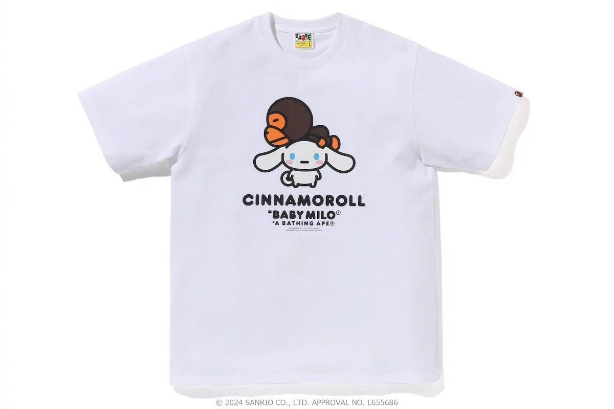 A Bathing Ape T-Shirts Baby Milo Sanrio Character Graphic — Piggy with Big Ears