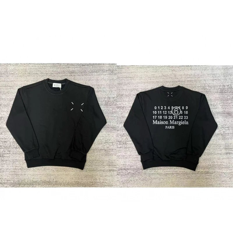 Maison Margiela Hoodies & Sweatshirts Crewneck sweatshirt with number-logo graphics — 2 Black