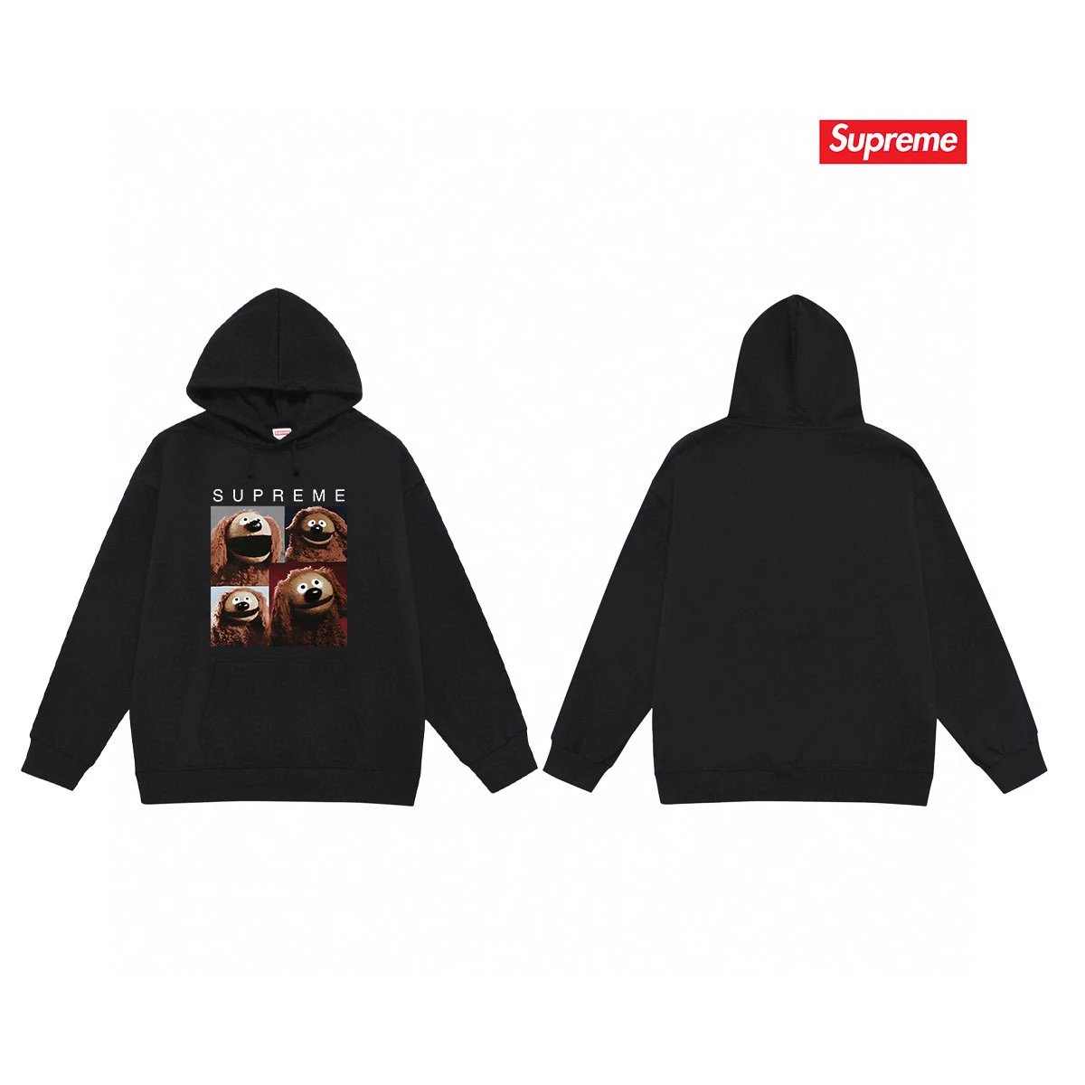 Supreme Hoodies & Sweatshirts Fleece-Lined Graphic Pullover Hoodie — 66-2 Fleece-lined style
