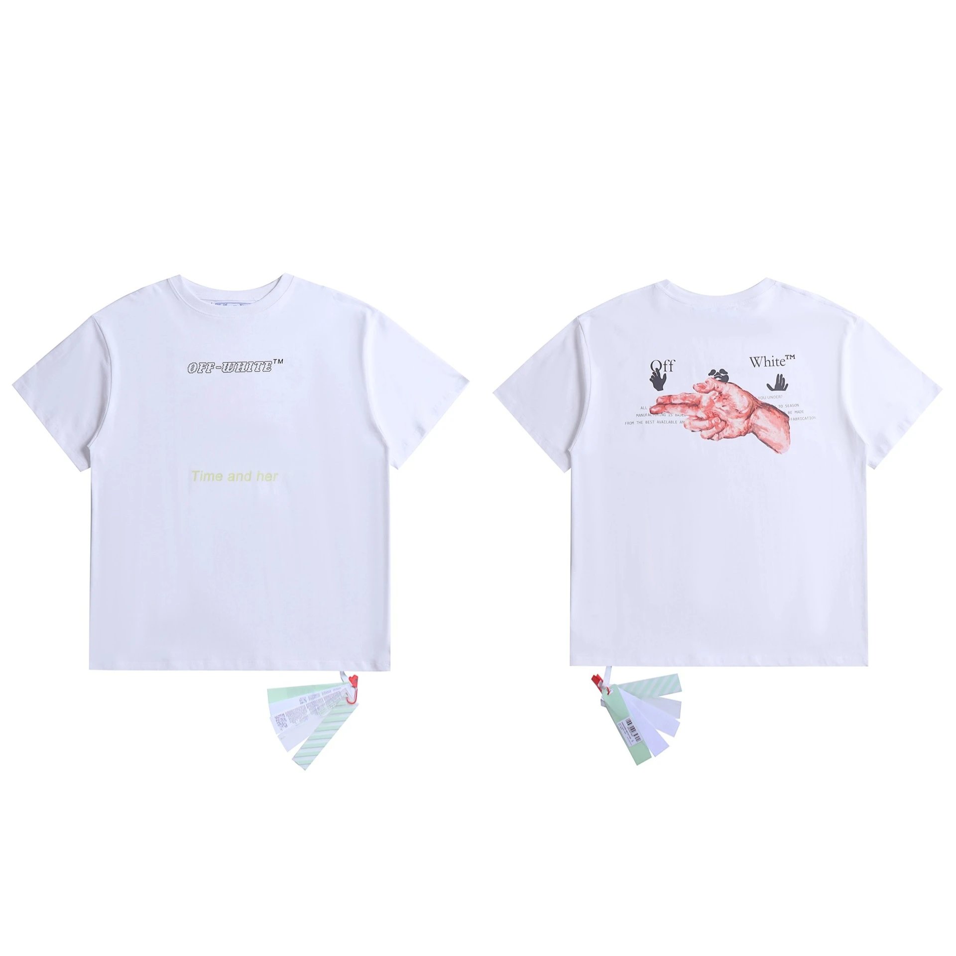 Off-White T-Shirts Graphic Print — 2118 white
