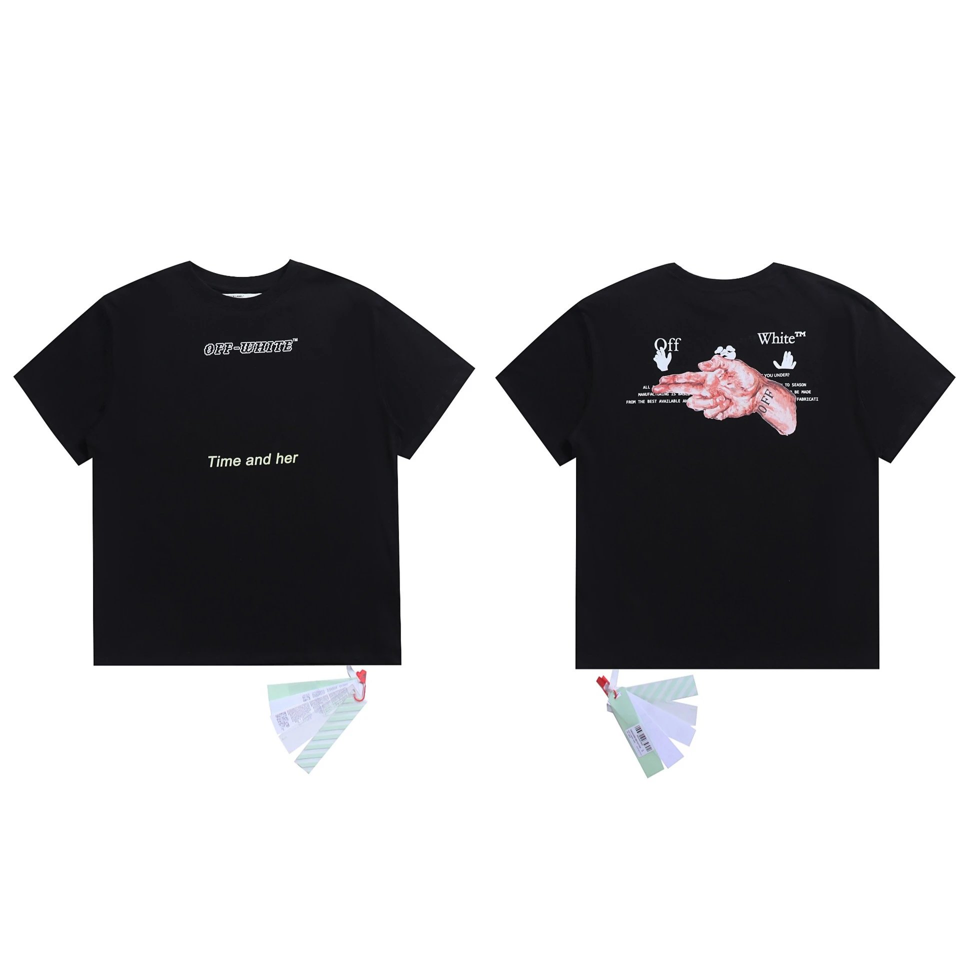 Off-White T-Shirts Graphic Print — 2118 black