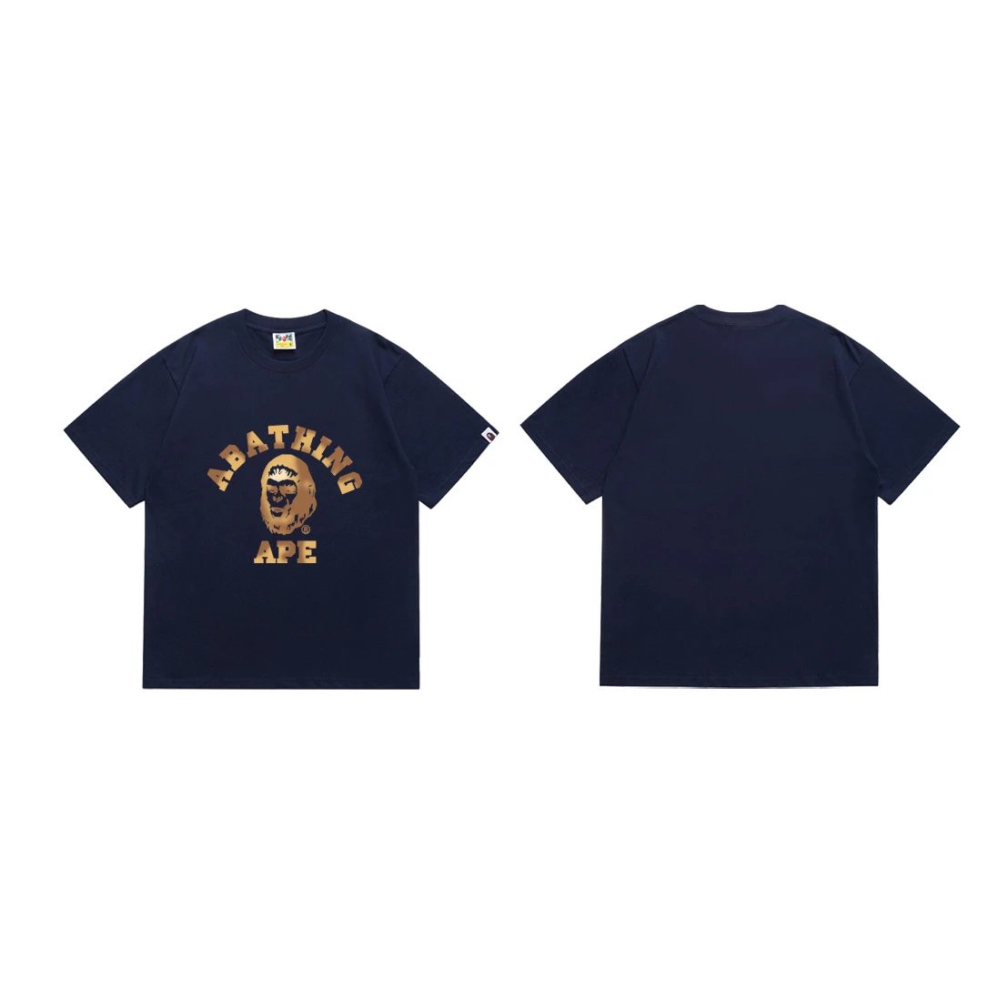 A BATHING APE T-Shirts Short-Sleeve Camouflage Head Graphic — 221 white