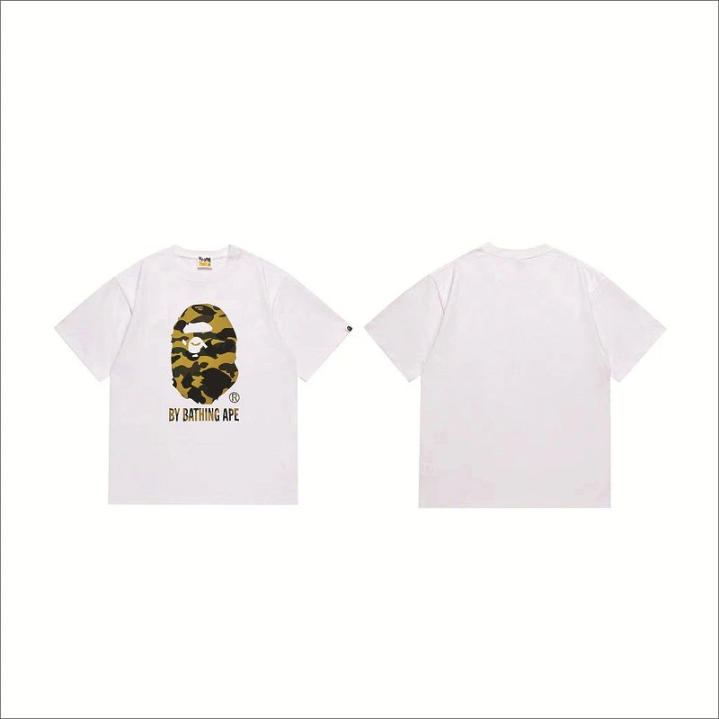 BAPE T-Shirts Hot Wheels Graphic Short-Sleeve T-Shirt — 260 white and yellow