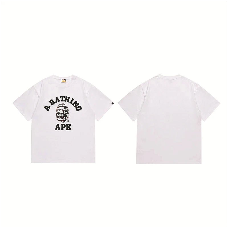 BAPE T-Shirts Hot Wheels Graphic Short-Sleeve T-Shirt — 259 White and red