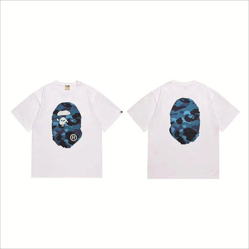 BAPE T-Shirts Hot Wheels Graphic Short-Sleeve T-Shirt — 252 white and blue