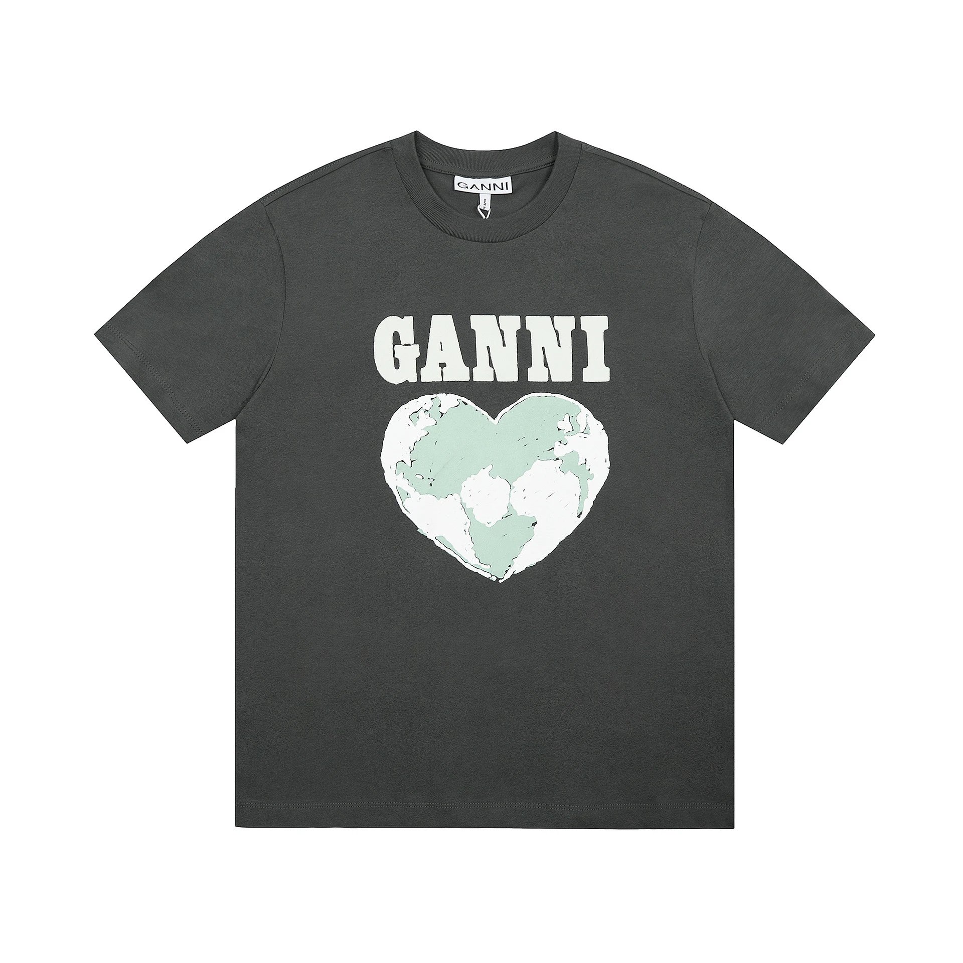 GANNI T-Shirts Graphic Print Short-Sleeve T-Shirt — GA68