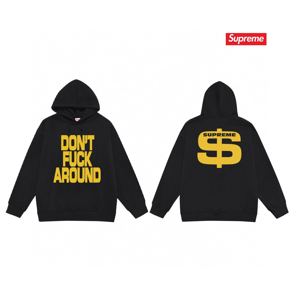 Supreme Hoodies & Sweatshirts Fleece-lined pullover hoodie with distorted logo — 79-2 Fleece-lined style