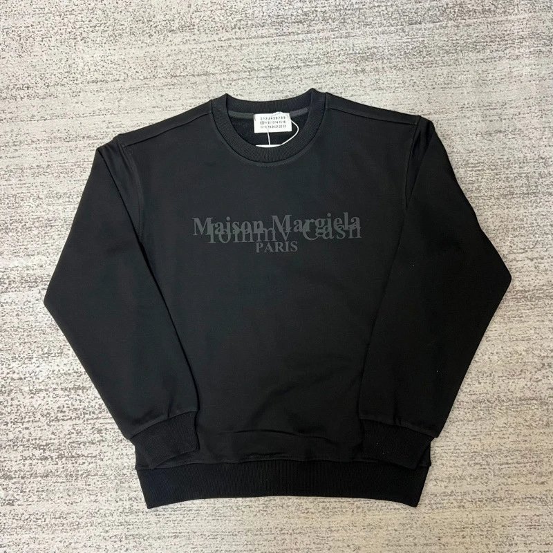 Maison Margiela Hoodies & Sweatshirts Crewneck sweatshirt with number-logo graphics — 35 black