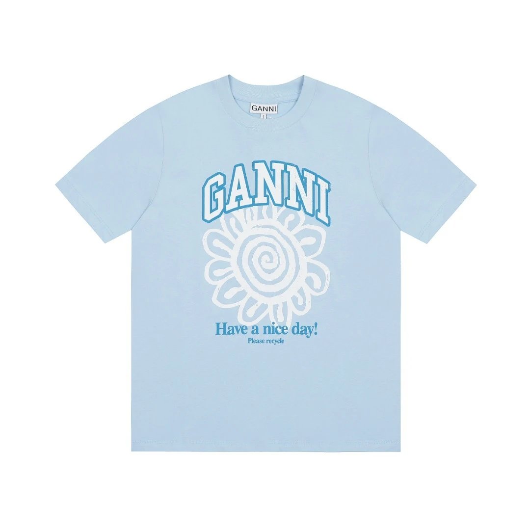 GANNI T-Shirts Graphic Print Short-Sleeve T-Shirt — 31