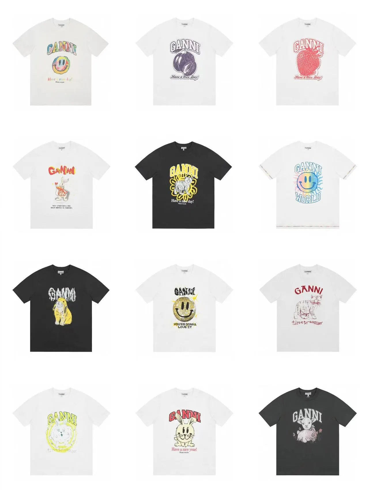 GANNI T-Shirts Graphic Print Short-Sleeve T-Shirt image 2