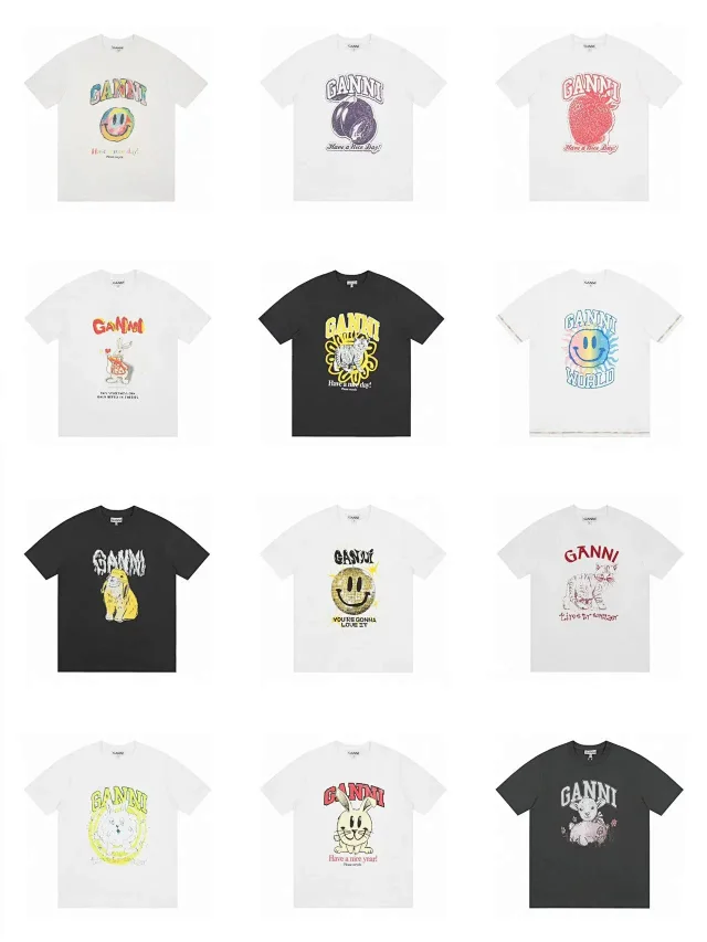 GANNI T-Shirts Graphic Print Short-Sleeve T-Shirt product detail image 3
