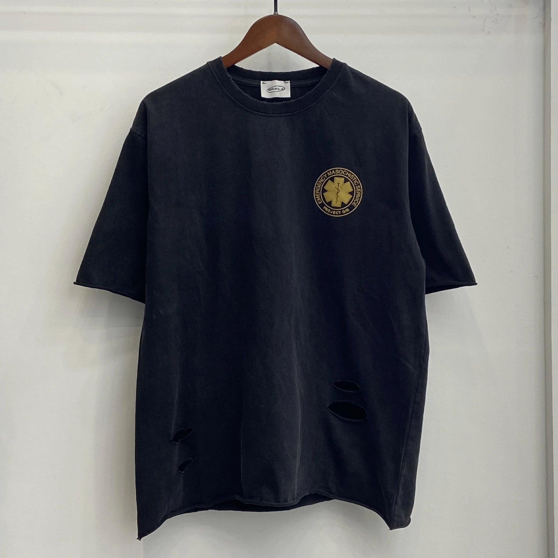 GRAILZ T-Shirts Oversized Graphic Print — Black GR 72