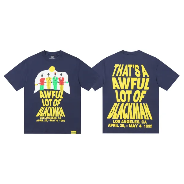 Design That's A Awful Lot Of Blackman Navy T-Shirt - 1