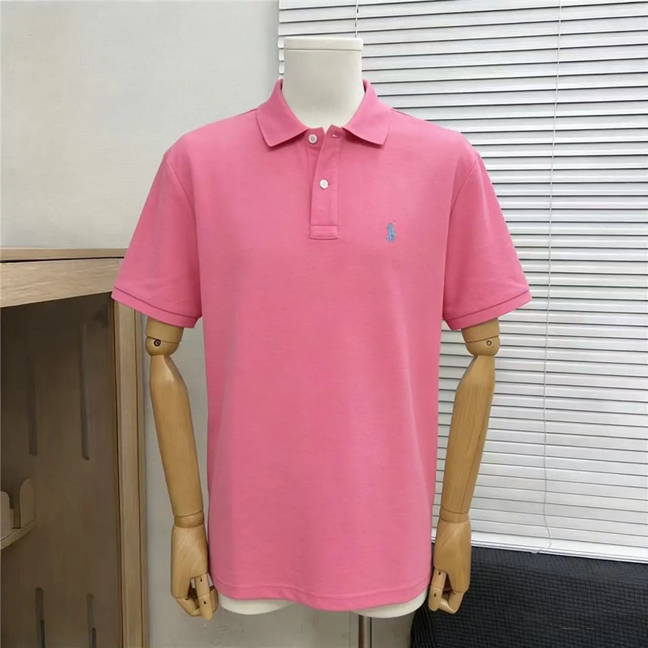 Polo Ralph Lauren Shirts Short-Sleeve Embroidered Pony Shirt — Little horse, rose red 002