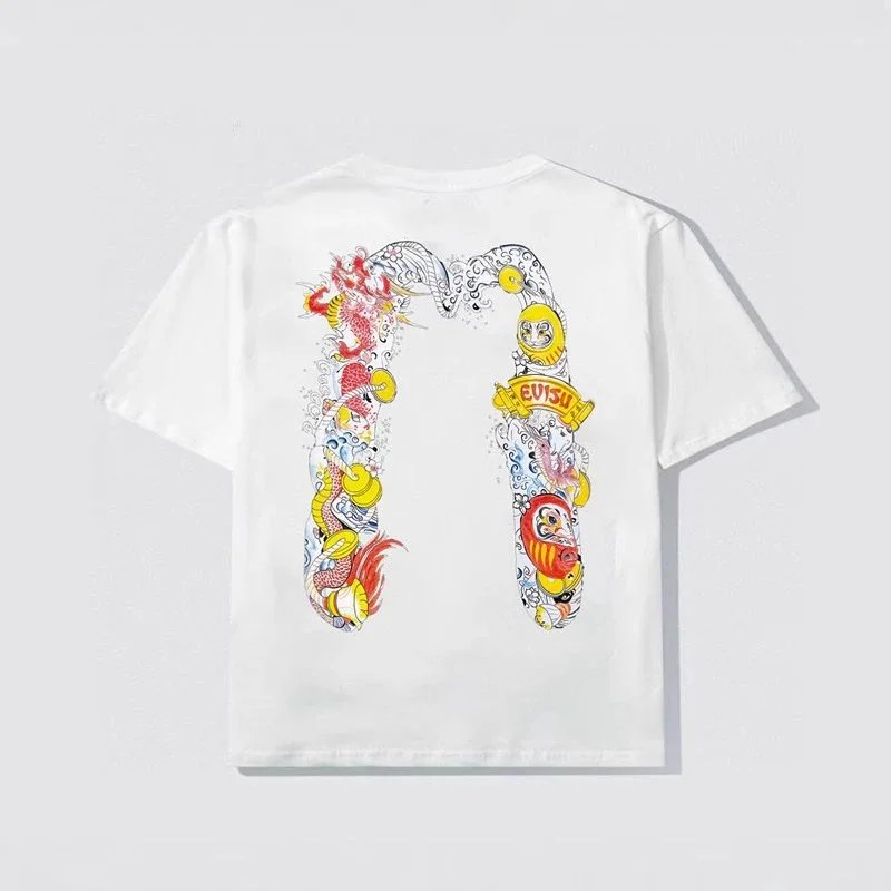 Evisu T-Shirts Short-Sleeve Seagull Logo Print T-Shirt — 29