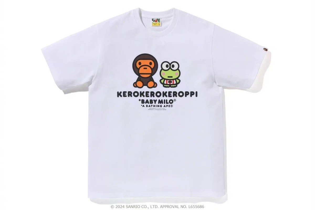 A Bathing Ape T-Shirts Baby Milo Sanrio Character Graphic — Little frog