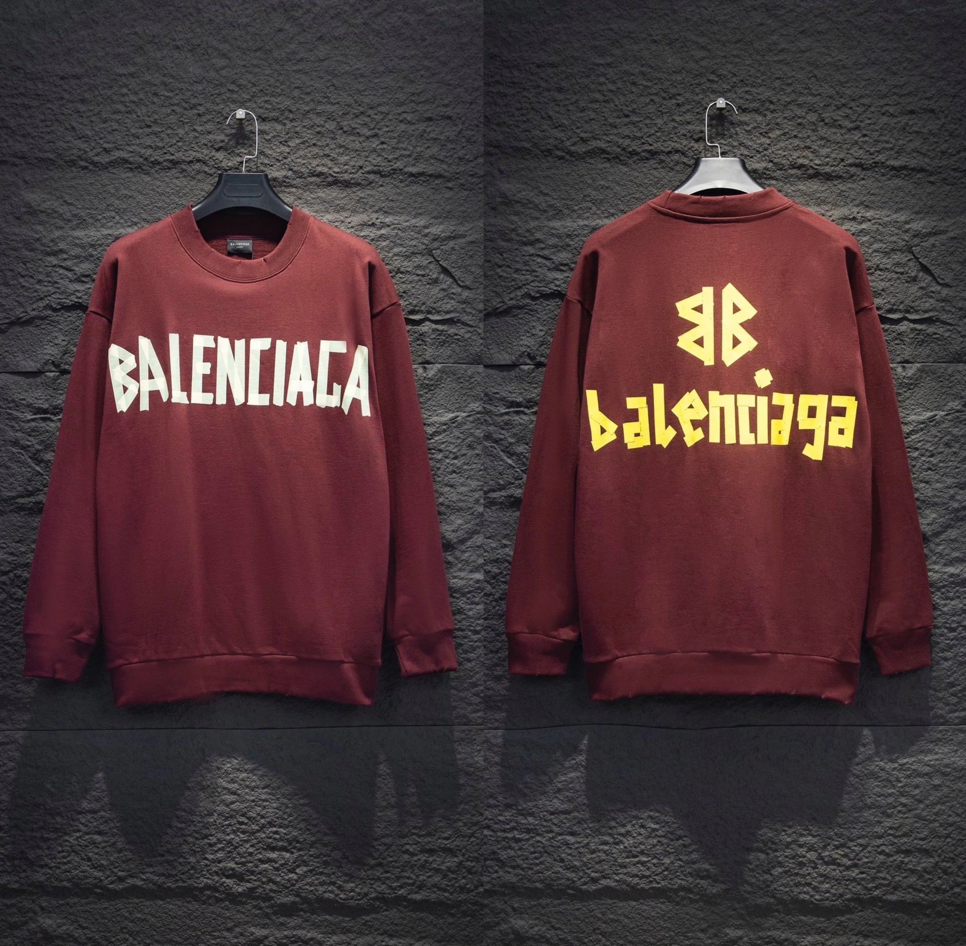 Unbranded Hoodies & Sweatshirts Oversized Letter-Graphic Pullover Hoodie — Dark red 5105