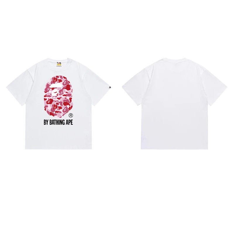 A Bathing Ape T-Shirts Head Graphic — 151 white powder
