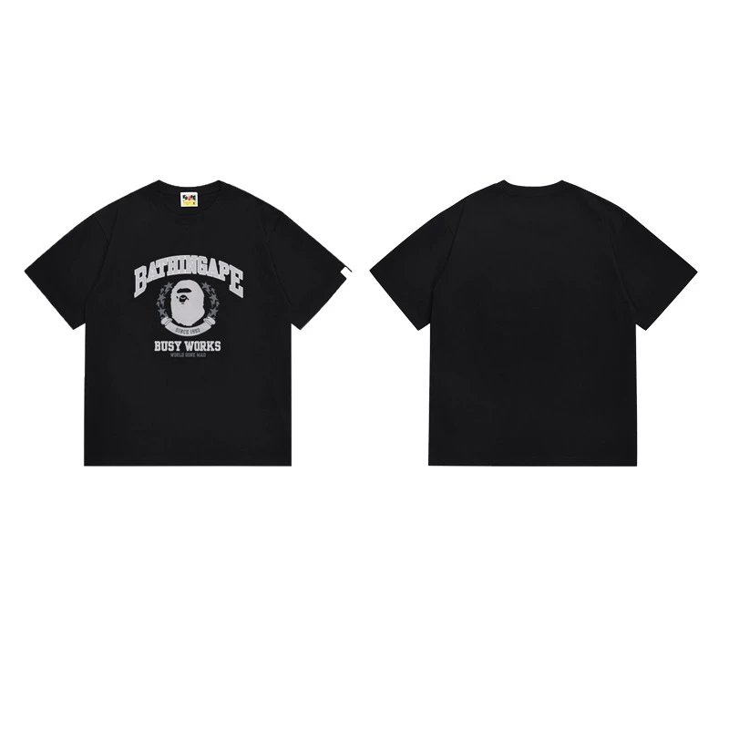 A Bathing Ape T-Shirts Head Graphic Print — 169 black