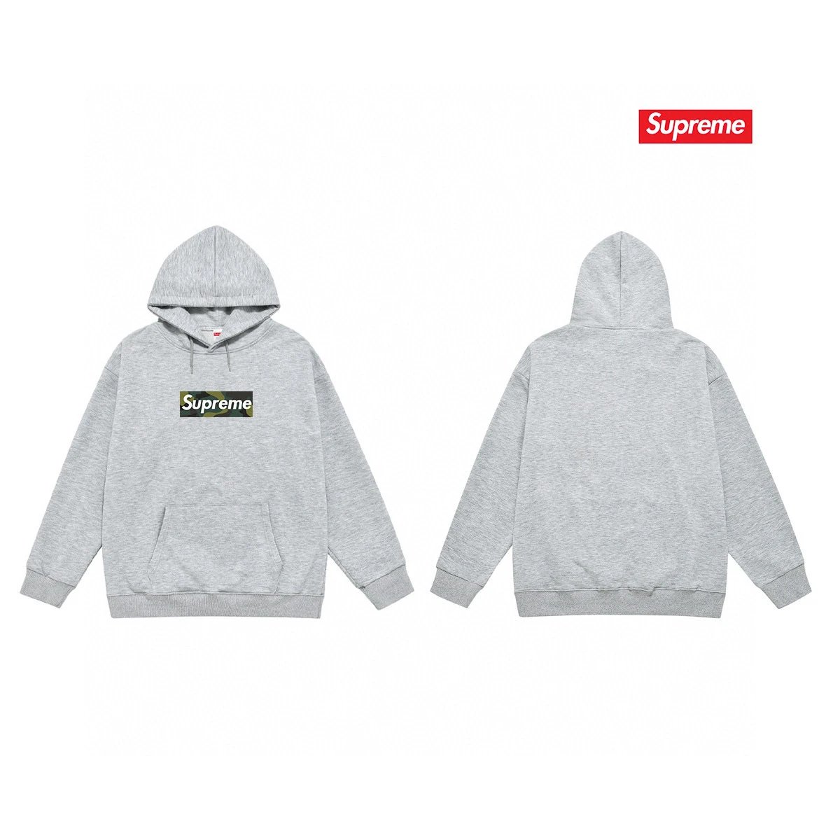 Supreme Hoodies & Sweatshirts Fleece-Lined Graphic Pullover Hoodie — 67-3 Fleece-lined style