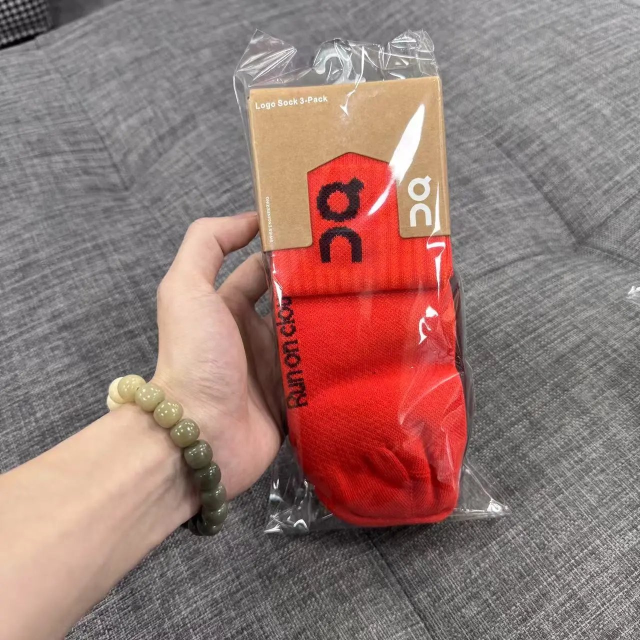 On Logo Sock 3-Pack Black Socks - 6