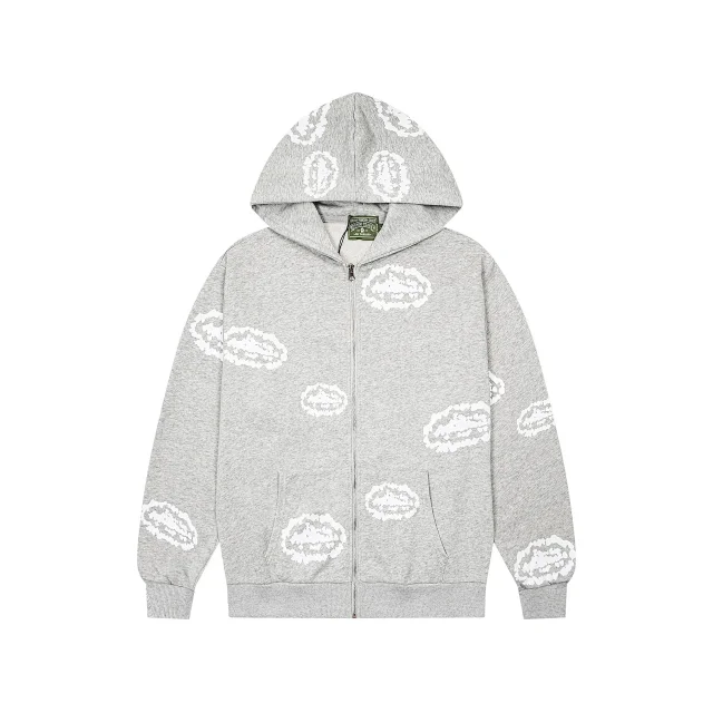 Corteiz Hoodies & Sweatshirts Zip-up hooded sweatshirt with embroidered chest emblem product detail image 12