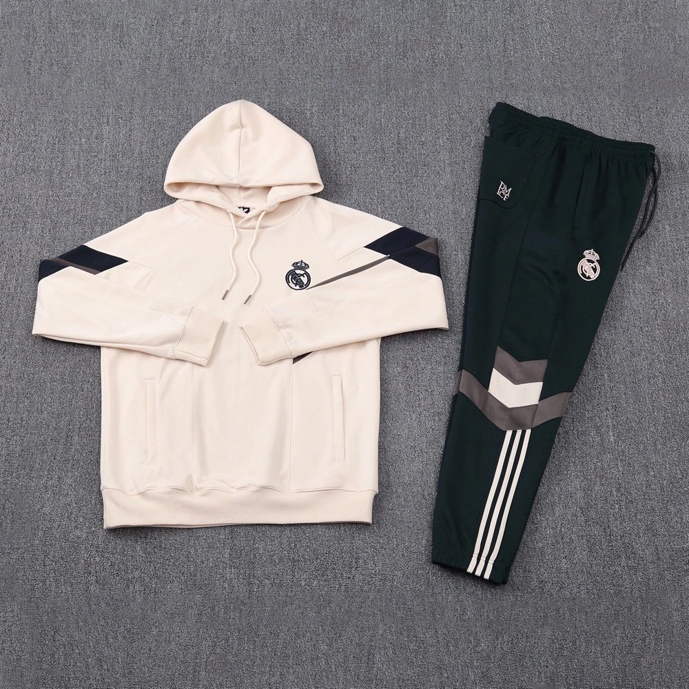 Arsenal Tracksuits Football club hooded tracksuit with jogger pants — 24 Real Madrid light pink