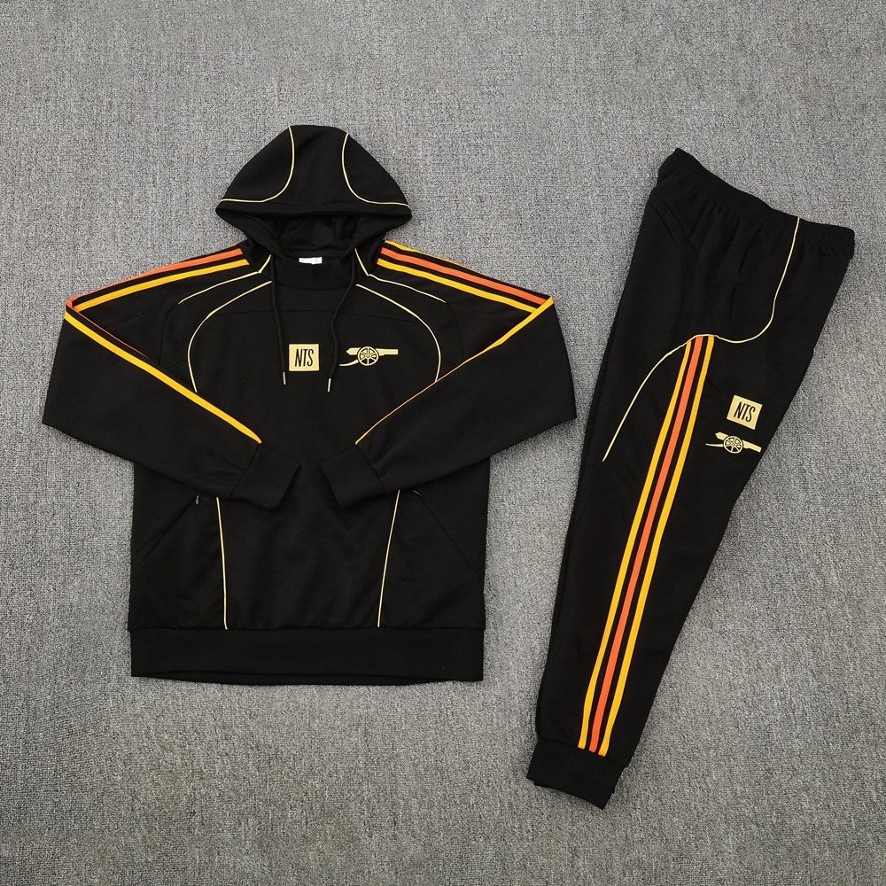 Arsenal Tracksuits Football club hooded tracksuit with jogger pants — 25 Arsenal black