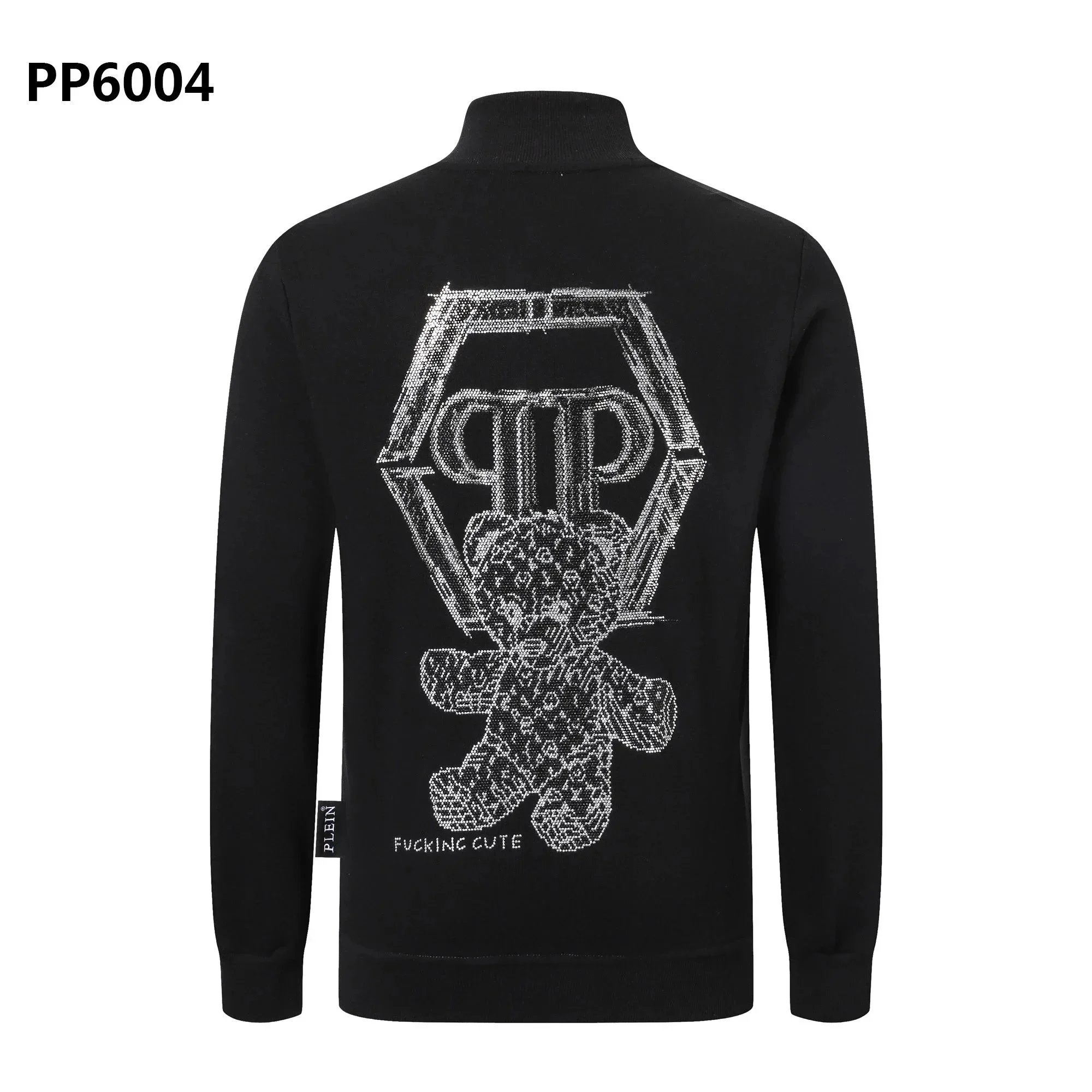 Philipp Plein Knitwear Ribbed Turtleneck Skull Embellished Sweater — 27 Black 005