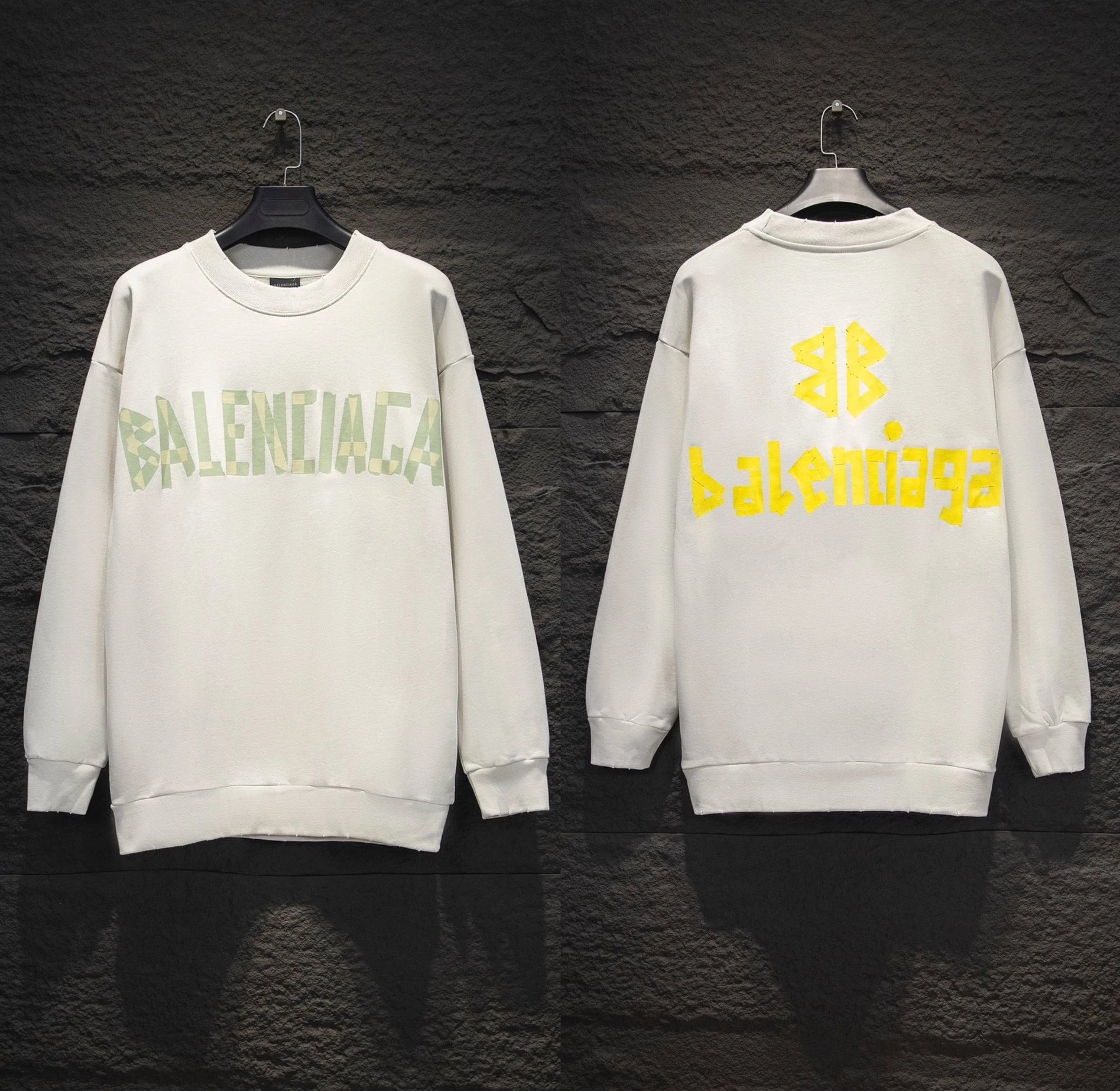 Unbranded Hoodies & Sweatshirts Oversized Letter-Graphic Pullover Hoodie — Gray-white 5105