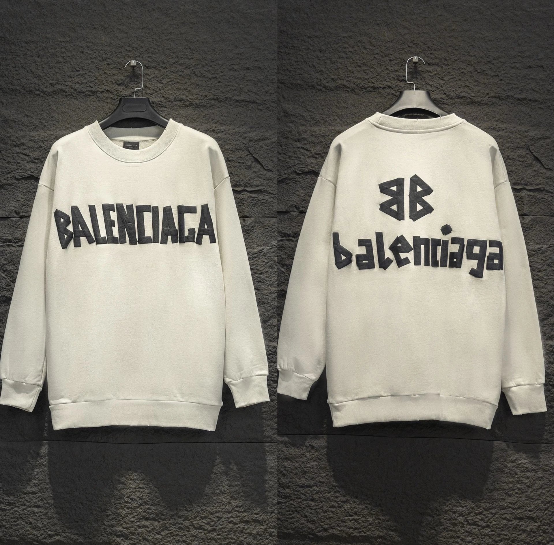 Unbranded Hoodies & Sweatshirts Oversized Letter-Graphic Pullover Hoodie — Gray-white 5107