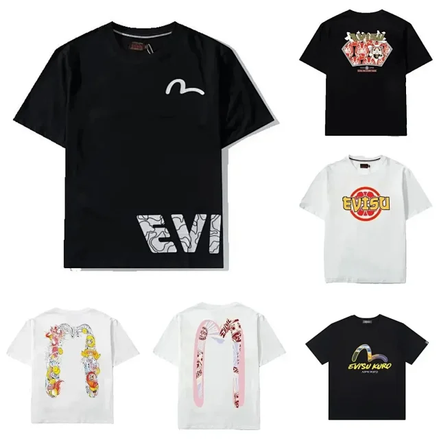 Evisu T-Shirts Short-Sleeve Seagull Logo Print T-Shirt product detail image 1