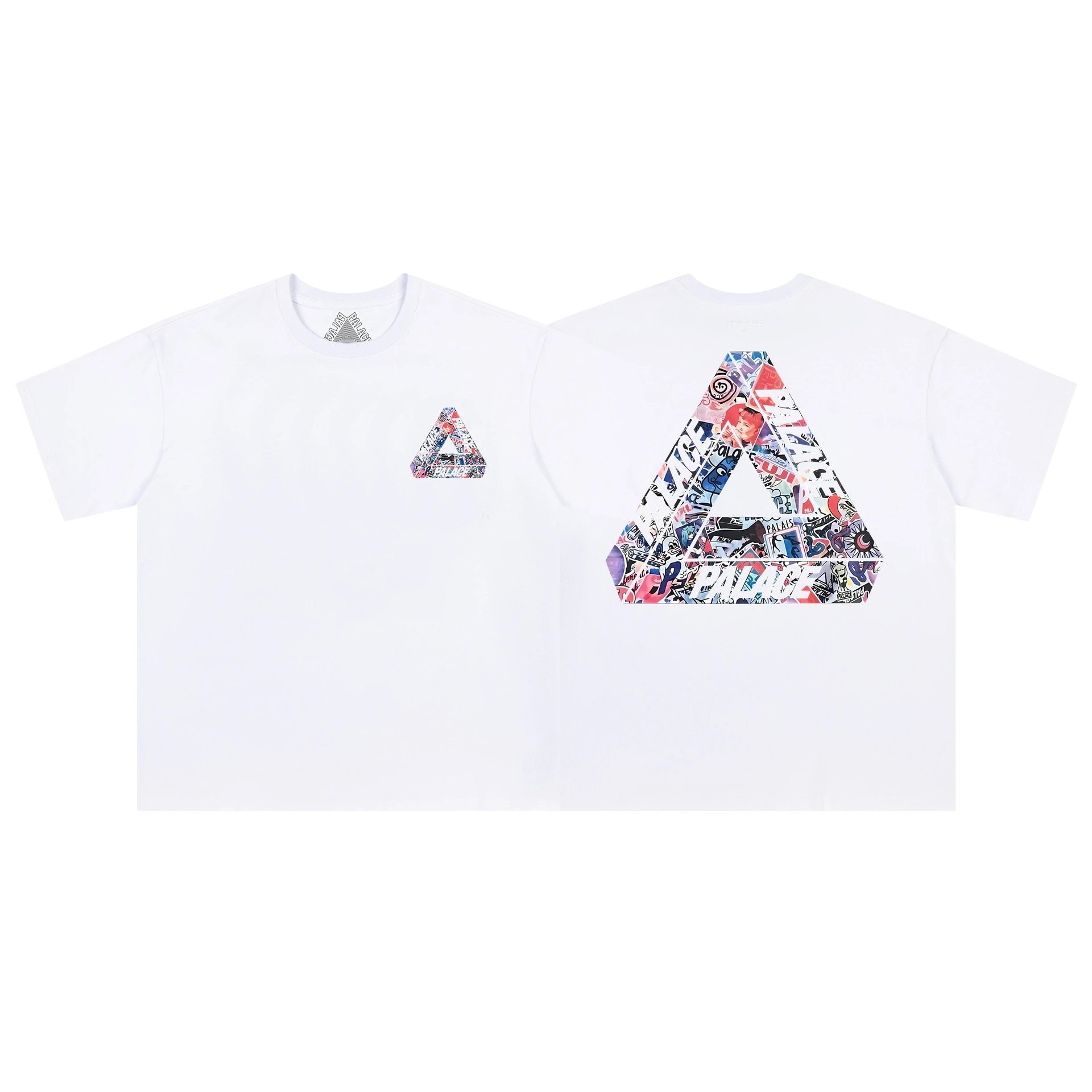 Palace T-Shirts Tri-Ferg Graphic — 01 White