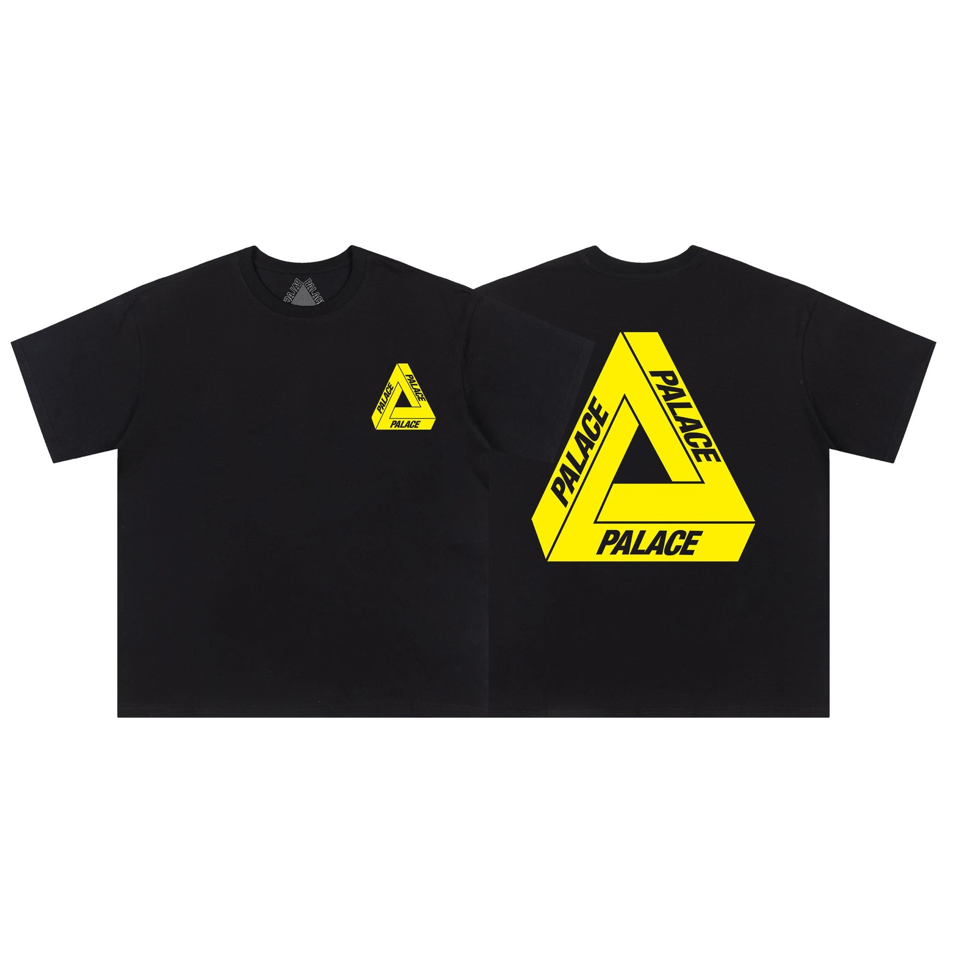Palace T-Shirts Tri-Ferg Graphic — 03 Black and Yellow