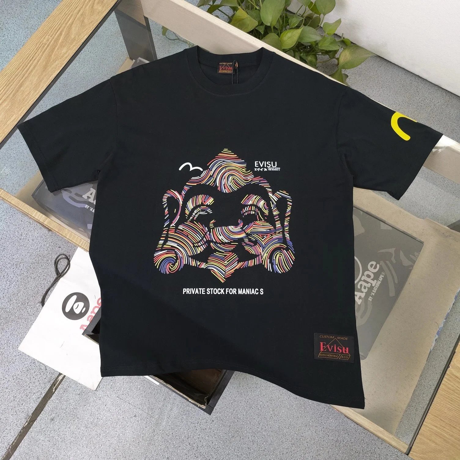 Evisu T-Shirts Short-Sleeve Seagull Logo Print T-Shirt — 19