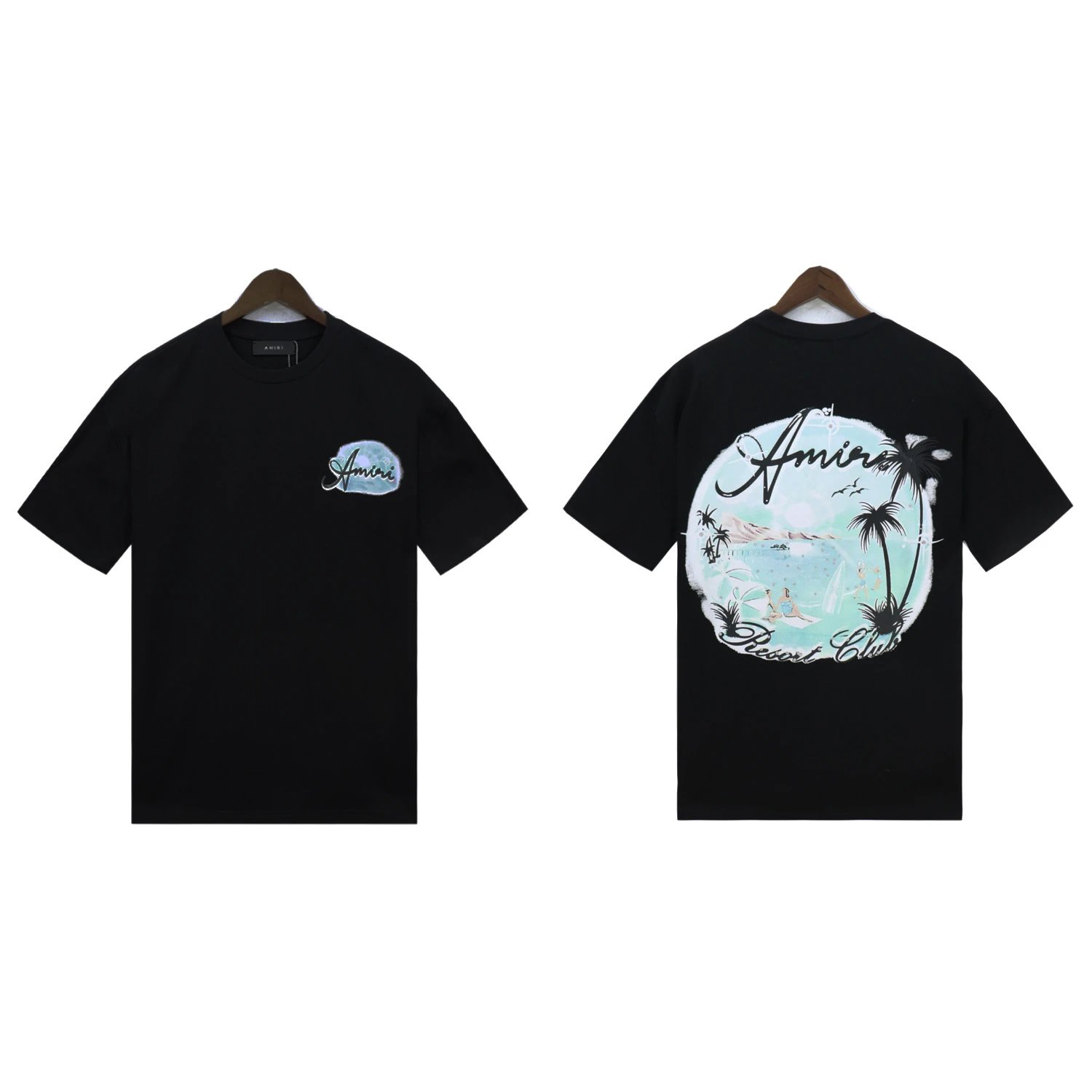 AMIRI T-Shirts Washed Graphic T-Shirt — 2213 black