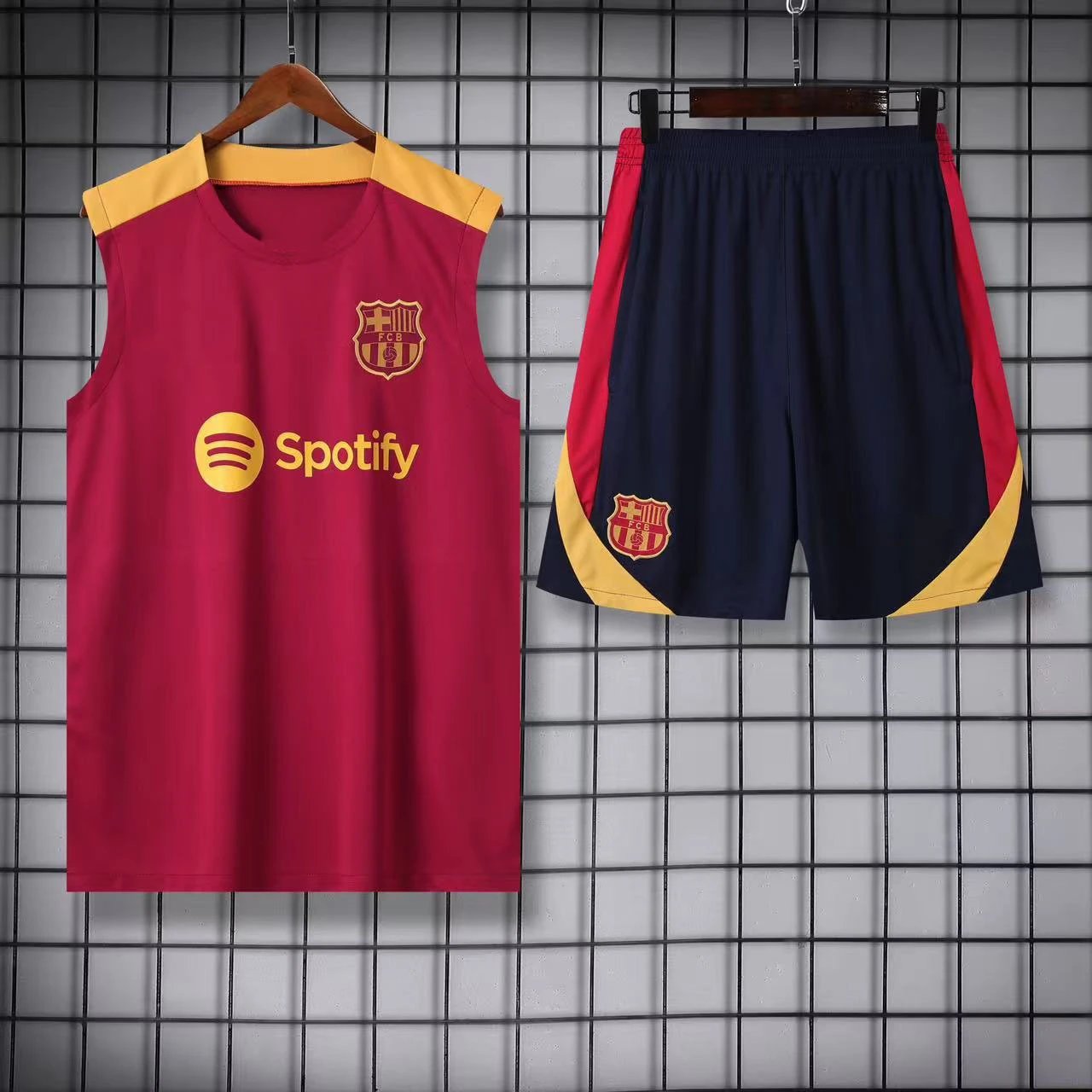 Atlético de Madrid Football Jerseys Sleeveless jersey and shorts set — 2425 Barcelona red