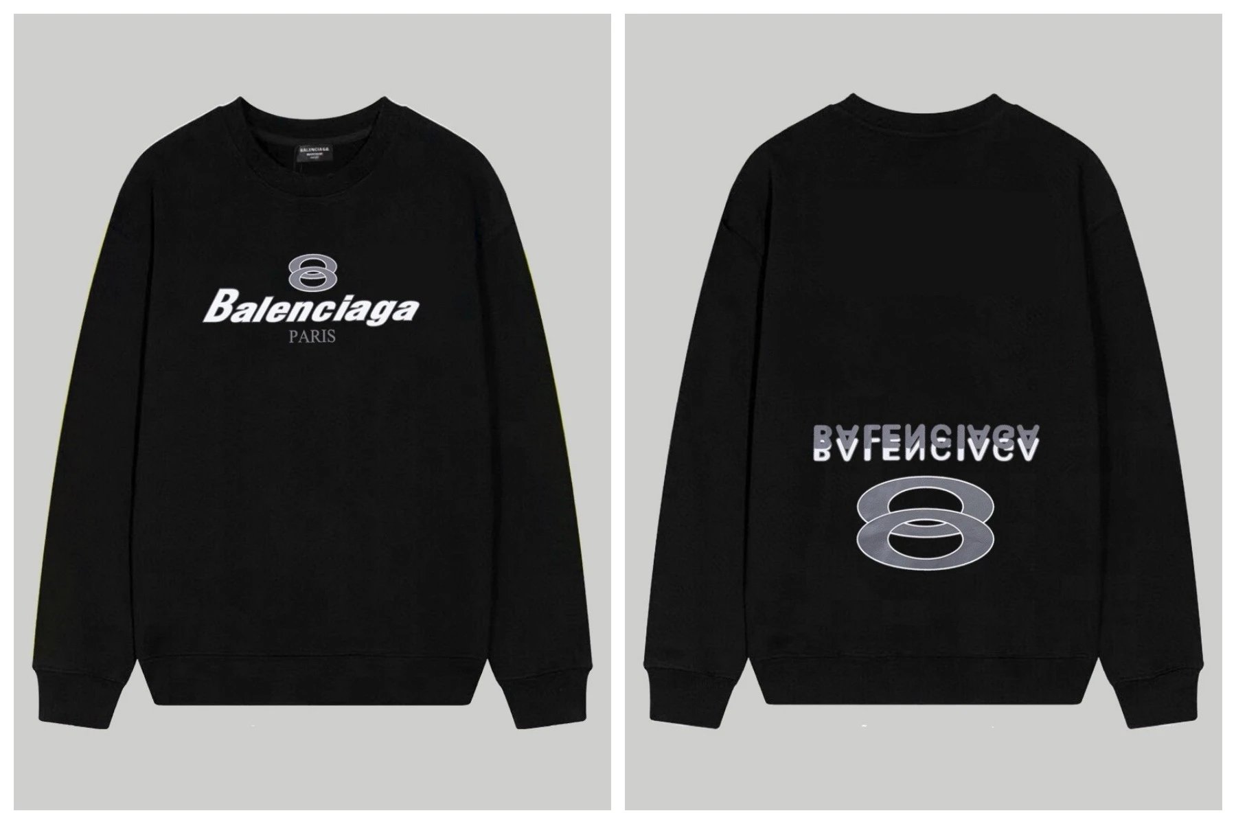 Balenciaga Hoodies & Sweatshirts Crewneck logo-print sweatshirt — 169 black