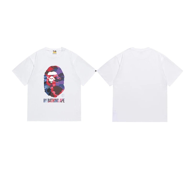A Bathing Ape T-Shirts Head Graphic — 160 white