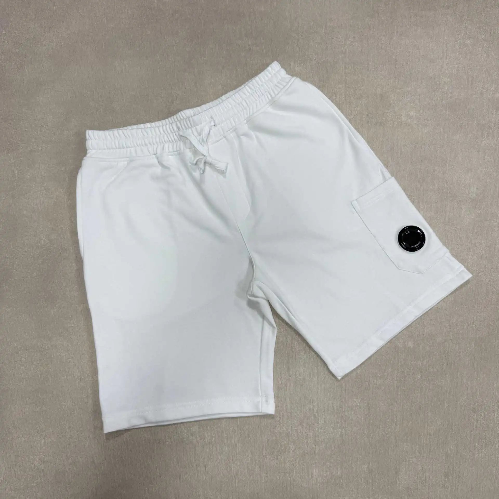 C.P. Company Shorts Drawstring Cargo Lens — 2693 white shorts