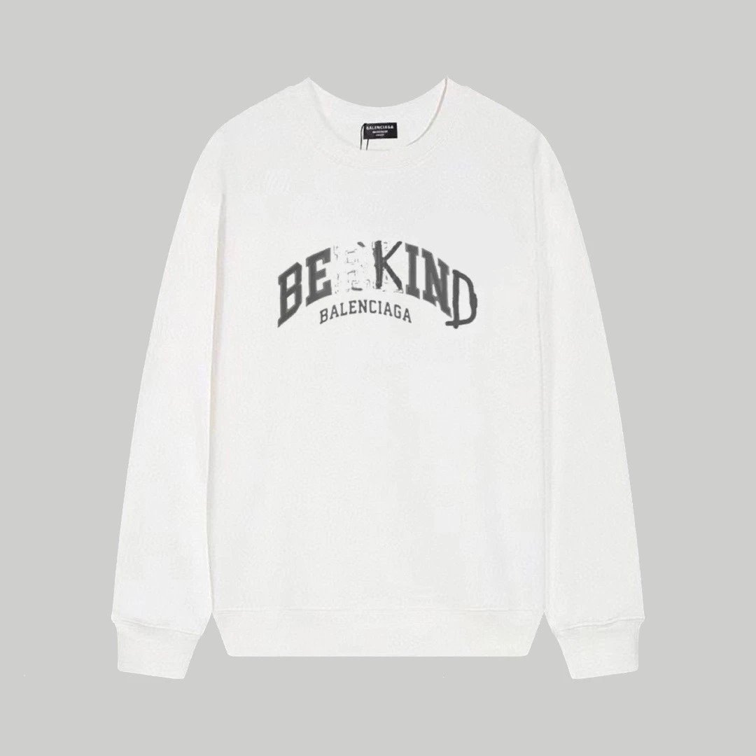 Balenciaga Hoodies & Sweatshirts Crewneck logo-print sweatshirt — 175 white